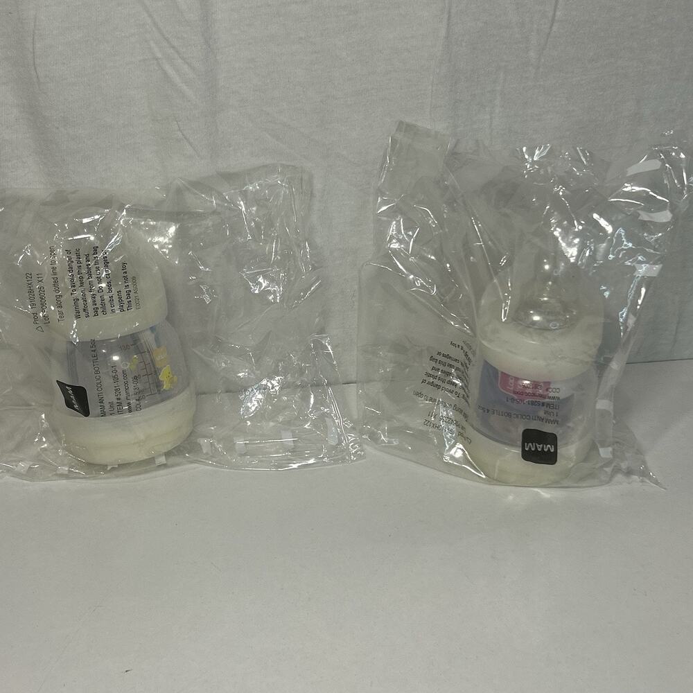 Lot of 2 MAM Easy Start Anti-Colic 4.5-Ounce Bottle Teddy Bear